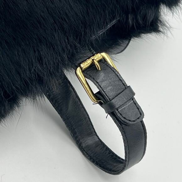 KORS Michael Kors Genuine Rabbit Fur Boot Covers with Adjustable Leather Strap - Picture 4 of 5